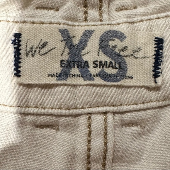 We the Free Denim Paper Bag Super High Waist Tie Cream Shorts Women’s Size XS - Picture 8 of 8